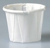 A Picture of product 106-201 Treated Paper Soufflé Portion Cups.  0.50 oz.  White Color.  250 Cups/Tube.