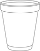 A Picture of product 107-401 Foam Cup.  6 oz.  White Color.  25 Cups/Sleeve.