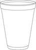 A Picture of product 107-404 Foam Cup.  12 oz.  White Color.  25 Cups/Sleeve.