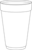 A Picture of product 107-405 Foam Cup.  16 oz.  White Color.  25 Cups/Sleeve. (1000 Cups per Case)