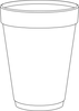 A Picture of product 107-411 Foam Cup.  14 oz.  White Color.  25 Cups/Sleeve.