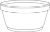 A Picture of product 107-412 Round Foam Food Containers.  8 oz Squat.  White Color.  50 Cups/Sleeve.