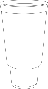 Dart J Cup Insulated Foam Pedestal Cups, 44 oz, White, 300/Carton - Mfr  Part# 44AJ32