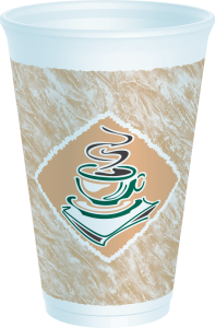 Foam Cup, 16 oz., White, Styrofoam, (1000/Case) Dart 16J16