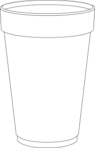 Foam Cup.  32 oz.  Coca-Cola Design.  25 Cups/Sleeve.