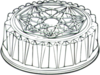 A Picture of product 193-120 Caterware® Clear Plastic Domes. Deep Crystal Cut Dome. 16" Diameter, 2-1/2" Deep. Fits 4416, 4516 Trays.