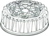 A Picture of product 193-127 Caterware® Clear Plastic Domes. Deep Crystal Cut Dome. 18" Diameter, 2-1/2" Deep. Fits 4418, 4518 Trays, 50 Trays/Case
