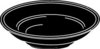 A Picture of product 193-197 Caterware® Caterbowl® Disposable Black Plastic Bowl. 80 oz, 25 Bowls/Case.
