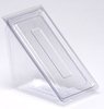 A Picture of product 193-411 Sandwich Wedge Combo with Lid. Single wedge. Clear plastic.