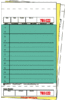 A Picture of product 196-114 GuestChecks™.  Three Part, Carbonless.  13 Lines.  Green.