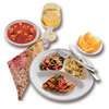 A Picture of product 230-402 Famous Service® Plastic Dinnerware.  9" Diameter Plate.  White Color.  125 Plates/Sleeve.