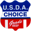 A Picture of product 285-821 Label.  Printed "USDA CHOICE GRADE BEEF"