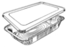 A Picture of product 329-107 Metal Cover for 6050, 6120, 6110 Full Size Steam Tables. Interrupted Vertical Curl Flange Rim.