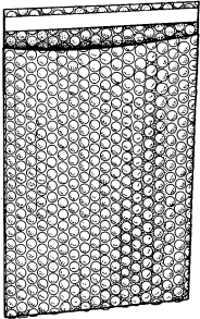Bubble Wrap Bag.  17.5" x 26" with 1" Lip.
