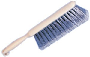 Counter Duster Brush.  Gray Flagged Fibers.  8" Foam Block with Hanging Hole.