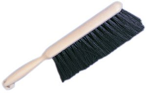 Counter Duster Brush.  Black Tampico Fibers.  8" Foam Block with Hanging Hole.