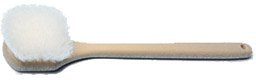 Utility Scrub Brush.  White Nylon.  20" Handle.  Ideal for all-purpose food service and healthcare cleaning.
