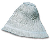 Layflat Screw-Type Cut-End Rayon Wet Mop Head.  16 oz.  White Color.