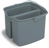 A Picture of product 560-104 Huskee™ Divided Pail.  16 Quart.  Gray Color.  10" x 14-1/8" x 12-1/2".
