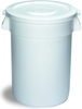 A Picture of product 562-121 Huskee™ Round Receptacle.  10 Gallon.  White Color.