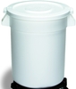 A Picture of product 562-135 Huskee™ Round Receptacle.  20 Gallon.  19-1/2" Diameter x 22-1/2" Tall.  White Color.