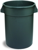 A Picture of product 562-169 Huskee™ Round Receptacle.  44 Gallon.  24" Diameter x 31-1/2" Tall.  Gray Color.
