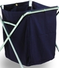 A Picture of product 563-105 Duck Bag.  6 Bushel Capacity.  Dark Blue Color.  Durable cotton canvas bag.  Fits 54 and 55 Folding Cart Frames.