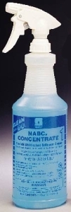 Bottle with Trigger Sprayer.  32 oz. silk-screened labeled "NABC® Concentrate".  With solvent trigger sprayer.