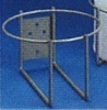 A Picture of product 672-404 Wire Wall Mounted Bracket for Round 1 Gallon Containers.  Epoxy Coated Wire.