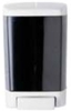 A Picture of product 672-802 Impact® Clearvu® Plastic Soap Dispenser. 46 oz. 5.5 X 4.25 X 8.5 in. Gray Translucent.