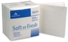 A Picture of product 871-105 Soft-n-Fresh® Patient Care Disposable Wash Cloths (1/4 Fold).  13" x 13".  White Color.  50 Cloths/Package.