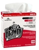 A Picture of product 871-130 Brawny Industrial™ Premium All Purpose DRC Wipers (Tall Dispenser Box).  9.25" x 16".  White Color.  110 Wipers/Dispenser Box, 10 Boxes/Case