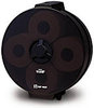 A Picture of product 888-502 Silhouette® Wagon Wheel® 4-Roll Controlled-Use Bath Tissue Dispenser.  Black Translucent.