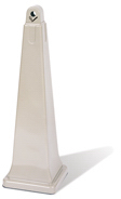 GroundsKeeper® Smoking Management Receptacle.  12-1/4" x 12-1/4" x 39.4".  Beige Color.