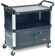 Xtra™ Equipment Cart.  300 lb. Weight Load.  40-5/8" x 20-3/4" x 37.8".  Black Color.
