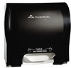 A Picture of product 974-621 NuRoll® Touchless Roll Towel Dispenser.  14.12 X 9.62 X 13.62 in. Black.