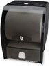 A Picture of product 976-603 Silhouette® Grizzly® Pull and Tear Controlled-Use Roll Towel Dispenser.  Black Translucent.