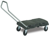 A Picture of product 977-348 Triple® Trolley, Standard Duty with User-Friendly Handle and 5" dia x 7/8" Casters.  500 lb. Capacity.  32-1/2" x 20".  Black Color.  3-Position Handle.