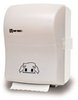 A Picture of product 975-567 Silhouette® OptiServ™ Hands-Free Controlled-Use Roll Towel Dispenser.  White Translucent.