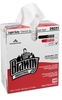 A Picture of product 871-111 Brawny Industrial™ Light Duty 2-Ply Paper Wipers.  8" x 12.5".  White Color.  148 Wipers/Pop-Up Box.