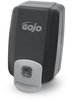 A Picture of product 672-207 GOJO® NXT® MAXIMUM CAPACITY™ Push-Style Dispenser for GOJO® Lotion Soap or Shower Soap. 2,000 mL. 4.5 X 6.5 X 10.81 in. Black.