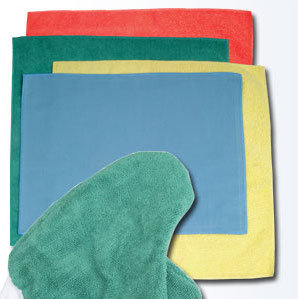 Microfiber Dust Cloths.  16" x 16".  Yellow Color.  General Purpose Cloth 12/Dozen