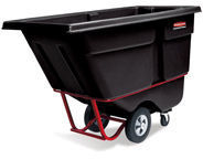 Rubbermaid® Commercial Standard Duty Rotomolded Plastic Tilt Truck with 850 lb Capacity. 60.50 X 28.00 X 38.63 in. Black.