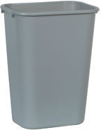 Rubbermaid® Commercial Deskside Plastic Wastebasket,  Rectangular, 10 1/4 gal, Beige