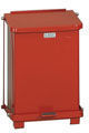 The Defenders® Step-On Can.  7 Gallon.  12" x 12" x 17".  Red Color.  Meets Federal OBRA Regulations.  UL Listed, FM Approved.