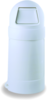 A Picture of product 562-126 Roun'Top™ Receptacle.  18 Gallon.  15" Diameter x 37" Tall.  White Color.