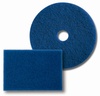 A Picture of product 972-691 Cleaner Pad.  18" Diameter.  Blue Color.  For wet, medium-duty scrubbing.  Recommended for use on machines operating at 175-350 R.P.M.