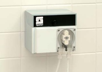 Spartan Auto Drain.  Programmable, timed dispensing unit for maintenance of drains and other systems that require consistent application of maintenance chemicals.  Use with Spartan Bioaugmentation, Deodorant, and Restroom Products.  AC Model.