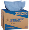 A Picture of product 351-115 KIMTECH PREP* KIMTEX* Wipers.  Brag Box.  12.1" x 16.8".  Blue Color.  180 Wipers/Box.