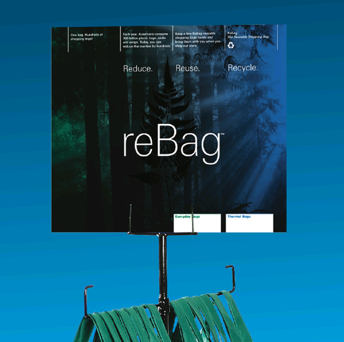 ReBag Reusable Blue Thermal Grocery Shopping Bag - 25/Case